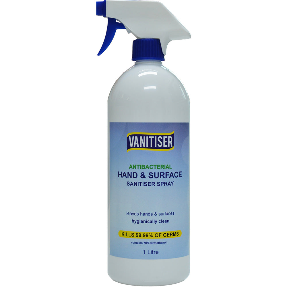 Antibacterial Hand & Surface Sanitiser Spray | 1L