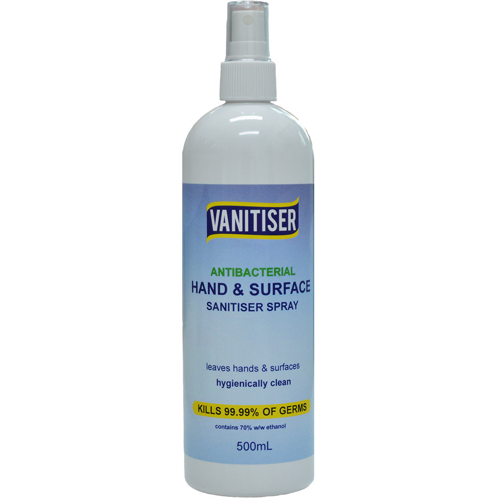 Antibacterial Hand & Surface Sanitiser Spray | 500mL